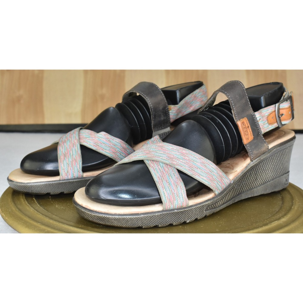 KEEN Skyline Women Shoes Size 10.5 Multicolor Wedge Brindle Slingback 1014313